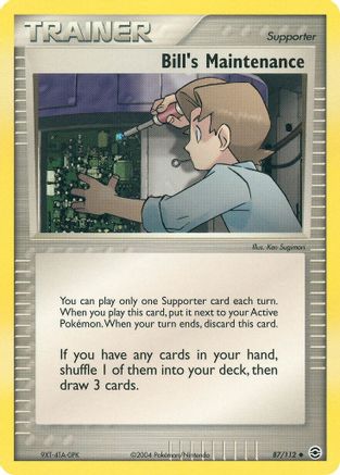 Bill's Maintenance 87/112 - FireRed & LeafGreen Reverse Holofoil