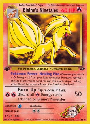 Blaine's Ninetales 21/132 - Gym Challenge 1st Edition