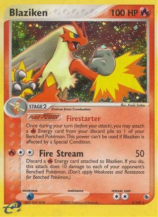 Blaziken 3/109 - Ruby & Sapphire Reverse Holofoil