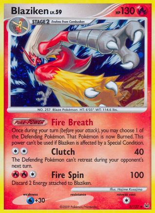 Blaziken 3/127 - Platinum Reverse Holofoil