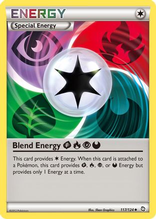 Blend Energy GrassFirePsychicDarkness 117/124 - Dragons Exalted Reverse Holofoil