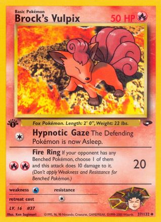 Brock's Vulpix 37/132 - Gym Challenge 1st Edition