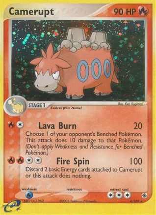 Camerupt 4/109 - Ruby & Sapphire Reverse Holofoil