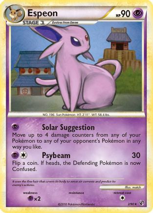 Espeon 2/90 - HSUndaunted Reverse Holofoil