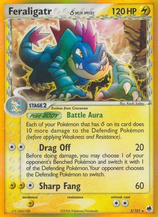 Feraligatr δ 2/101 - Dragon Frontiers Holofoil