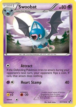 Swoobat 51/114 - Black & White Reverse Holofoil