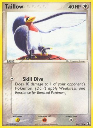 Taillow 86/113 - Delta Species Reverse Holofoil