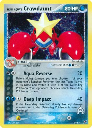 Team Aqua's Crawdaunt 2/95 - Team Magma vs Team Aqua Holofoil