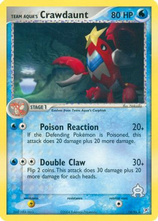 Team Aqua's Crawdaunt 14/95 - Team Magma vs Team Aqua Reverse Holofoil