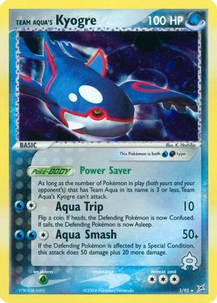 Team Aqua's Kyogre 3/95 - Team Magma vs Team Aqua Holofoil