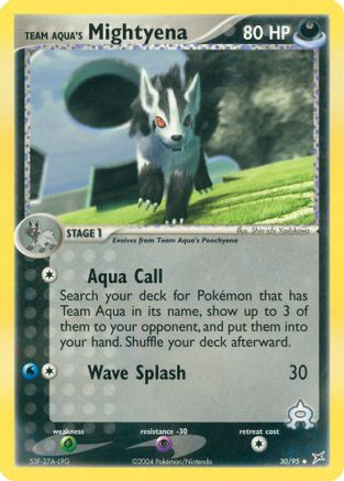 Team Aqua's Mightyena 30/95 - Team Magma vs Team Aqua Reverse Holofoil