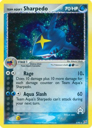 Team Aqua's Sharpedo 5/95 - Team Magma vs Team Aqua Reverse Holofoil