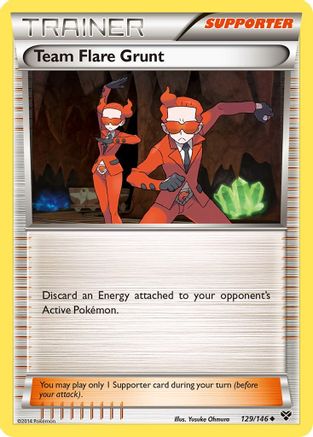 Team Flare Grunt 129/146 - XY Reverse Holofoil