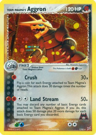 Team Magma's Aggron 7/95 - Team Magma vs Team Aqua Holofoil