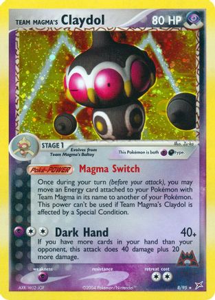 Team Magma's Claydol 8/95 - Team Magma vs Team Aqua Reverse Holofoil