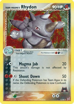 Team Magma's Rhydon 11/95 - Team Magma vs Team Aqua Holofoil