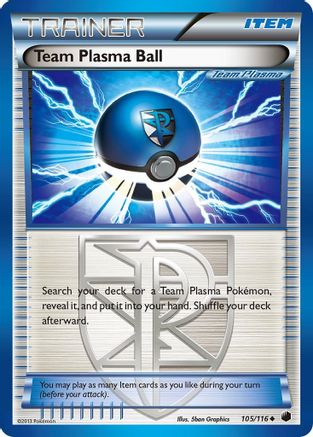 Team Plasma Ball 105/116 - Plasma Freeze Reverse Holofoil