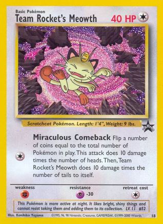 Team Rocket's Meowth 18/53 - Wizards Black Star Promos