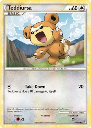 Teddiursa 65/95 - HSUnleashed Reverse Holofoil