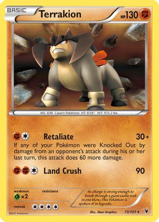 Terrakion 73/101 - Noble Victories Holofoil