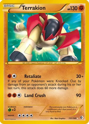 Terrakion 151/149 - Boundaries Crossed Holofoil