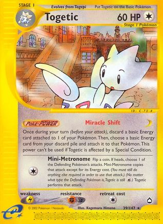 Togetic 39/147 - Aquapolis Reverse Holofoil