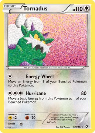 Tornadus 108/113 - Legendary Treasures Reverse Holofoil