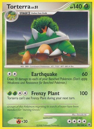 Torterra 30/100 - Majestic Dawn Reverse Holofoil