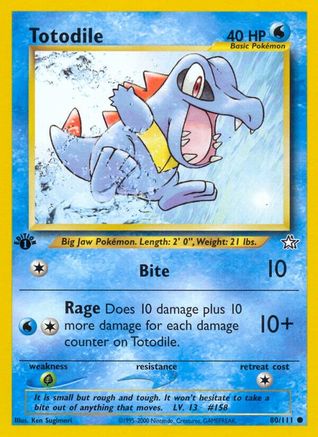 Totodile 80/111 - Neo Genesis Unlimited