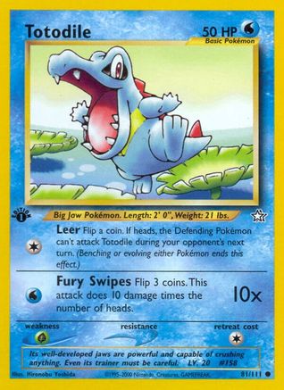 Totodile 81/111 - Neo Genesis 1st Edition