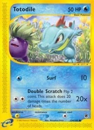 Totodile 134/165 - Expedition Base Set Reverse Holofoil