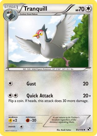 Tranquill 85/114 - Black & White Reverse Holofoil