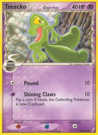 Treecko δ 68/100 - Crystal Guardians Reverse Holofoil