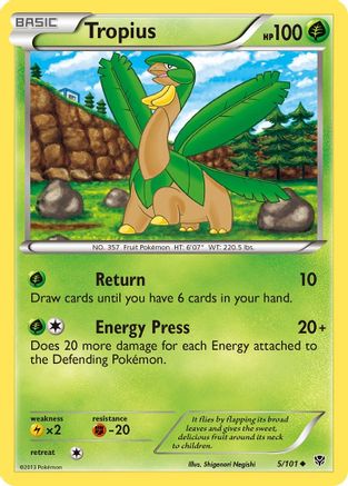 Tropius 5/101 - Plasma Blast Reverse Holofoil