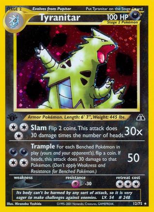 Tyranitar 12/75 - Neo Discovery Unlimited Holofoil