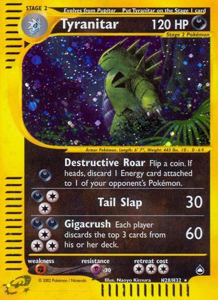 Tyranitar H28/147 - Aquapolis Holofoil