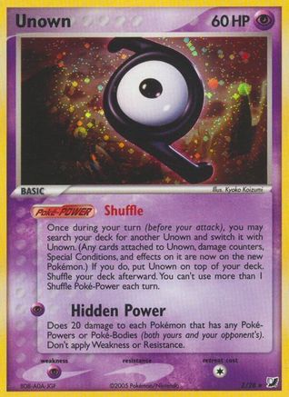 Unown Z/115 - Unseen Forces Holofoil