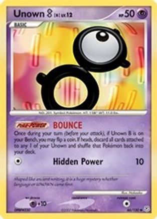 Unown B 66/130 - Diamond & Pearl Reverse Holofoil