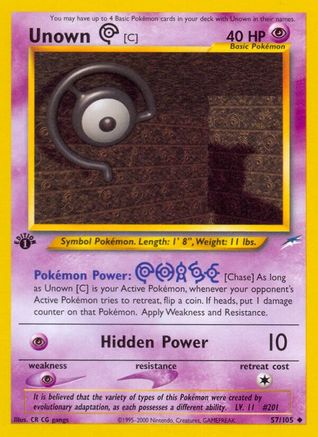 Unown [C] 57/105 - Neo Destiny Unlimited