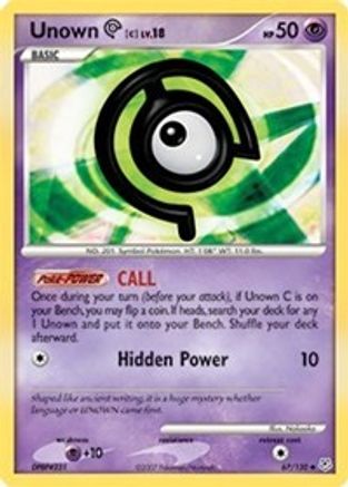 Unown C 67/130 - Diamond & Pearl