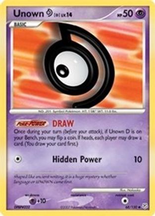 Unown D 68/130 - Diamond & Pearl