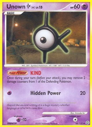 Unown K 68/132 - Secret Wonders