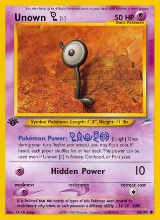 Unown [L] 86/105 - Neo Destiny Unlimited