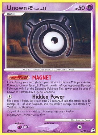 Unown M 66/123 - Mysterious Treasures