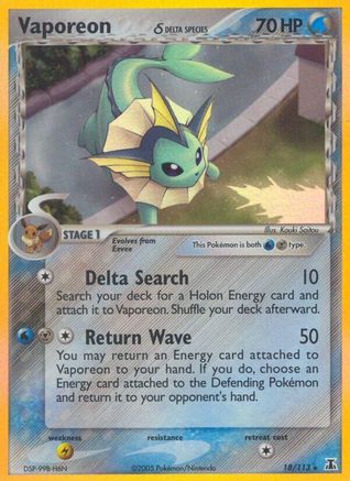 Vaporeon δ 18/113 - Delta Species Reverse Holofoil