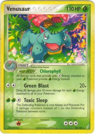 Venusaur 28/100 - Crystal Guardians Reverse Holofoil