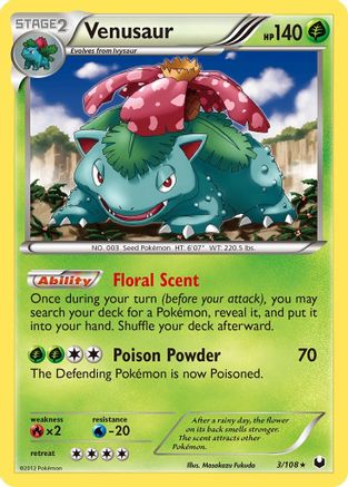 Venusaur 3/108 - Dark Explorers Reverse Holofoil