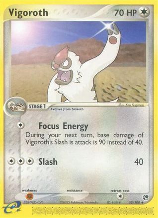 Vigoroth 52/100 - Sandstorm Reverse Holofoil