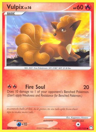 Vulpix 107/123 - Mysterious Treasures Reverse Holofoil