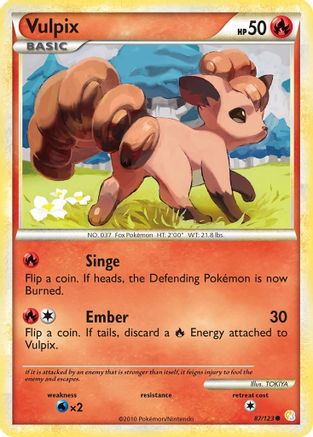 Vulpix 87/123 - HeartGold & SoulSilver Reverse Holofoil